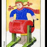 The Wheel of Fortune, Christmas Tarot by ©Jytte Hviid